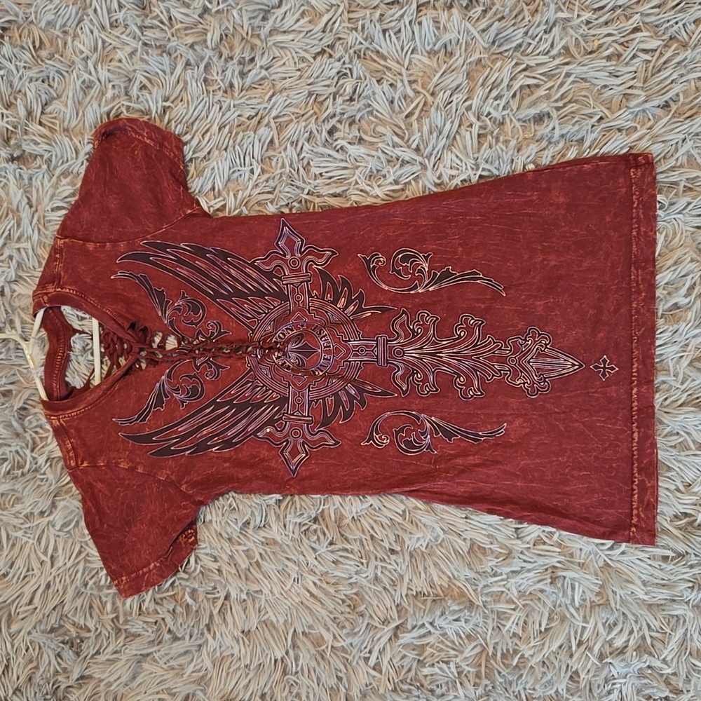 Buckle Biker Syle T-shirt Size XS